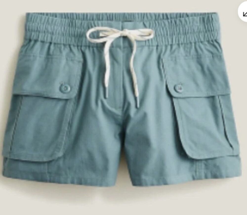 Banana Republic Pull-On Cargo Shorts Women's Medium Robin Egg Blue Utility